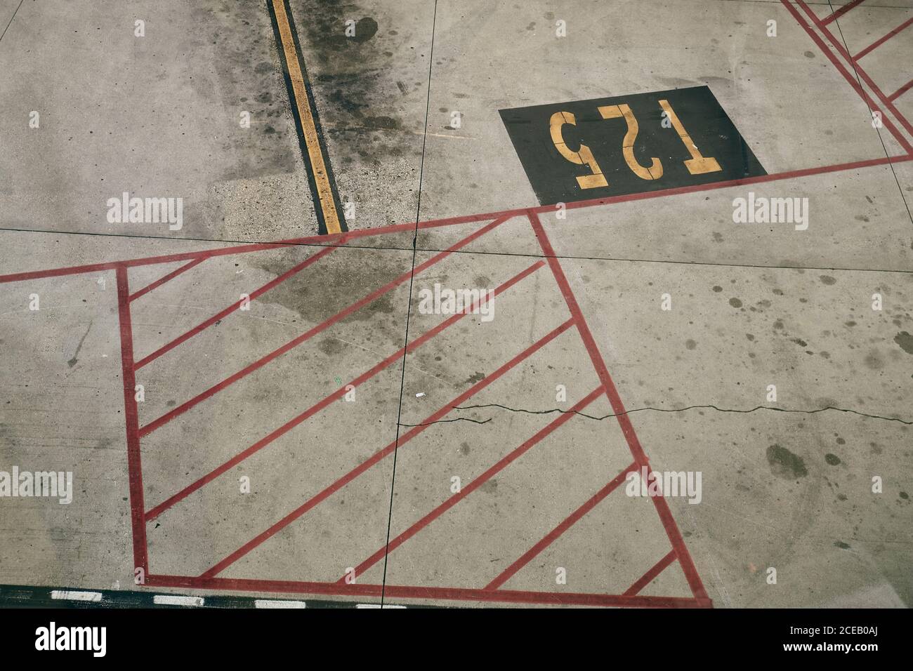 Striscia di atterraggio dell'aeroporto Foto Stock