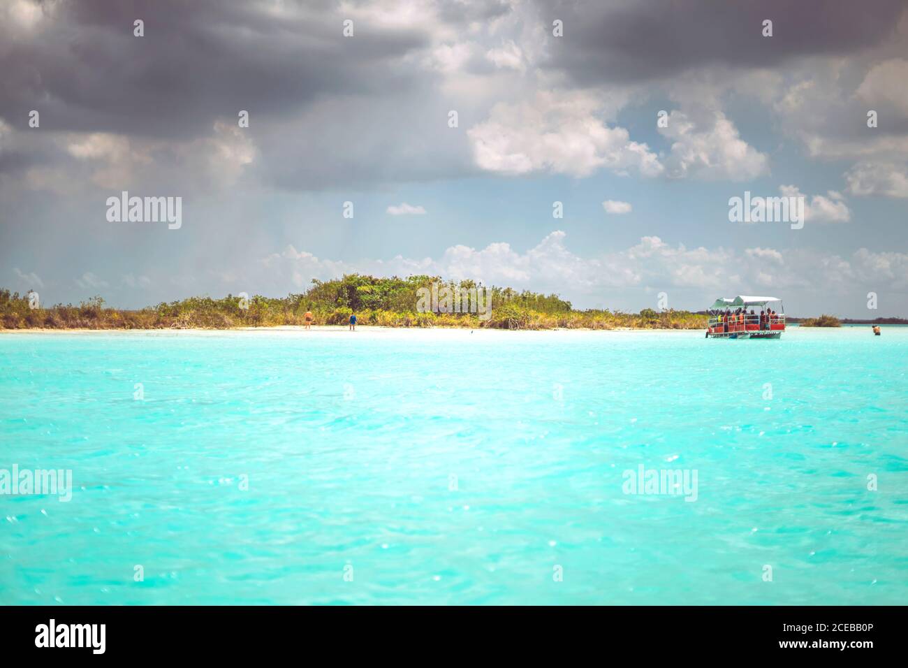 Costa del magnifico mare dei Caraibi Foto Stock