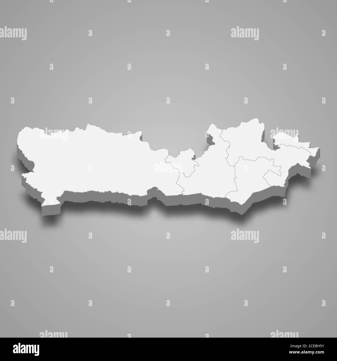 la mappa 3d del Berkshire è una contea cerimoniale dell'Inghilterra Illustrazione Vettoriale