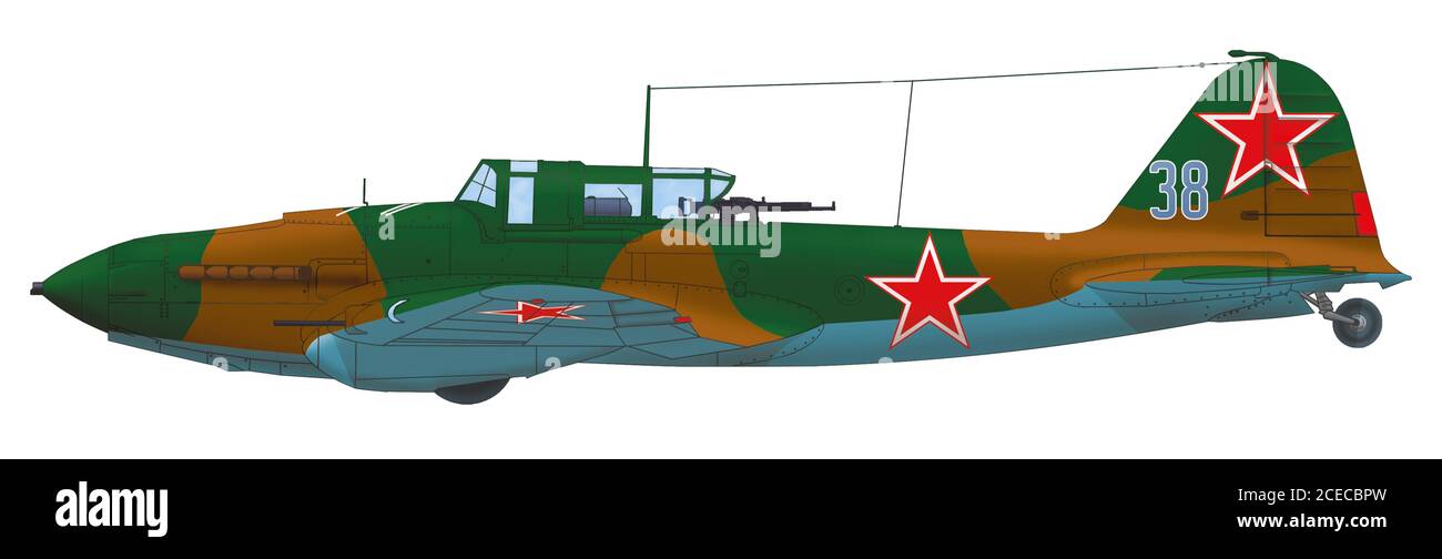 Ilyushin il-2 Shturmovik (blu 38) del 3° Reggimento aereo cecoslovacco della 1° Divisione Cecoslovacco Mixed Air, 1945 Foto Stock Ilyushin il-2 Shturmovik (blu 38) del 3° Reggimento aereo cecoslovacco della 1° Divisione Cecoslovacco Mixed Air, 1945 Foto Stock