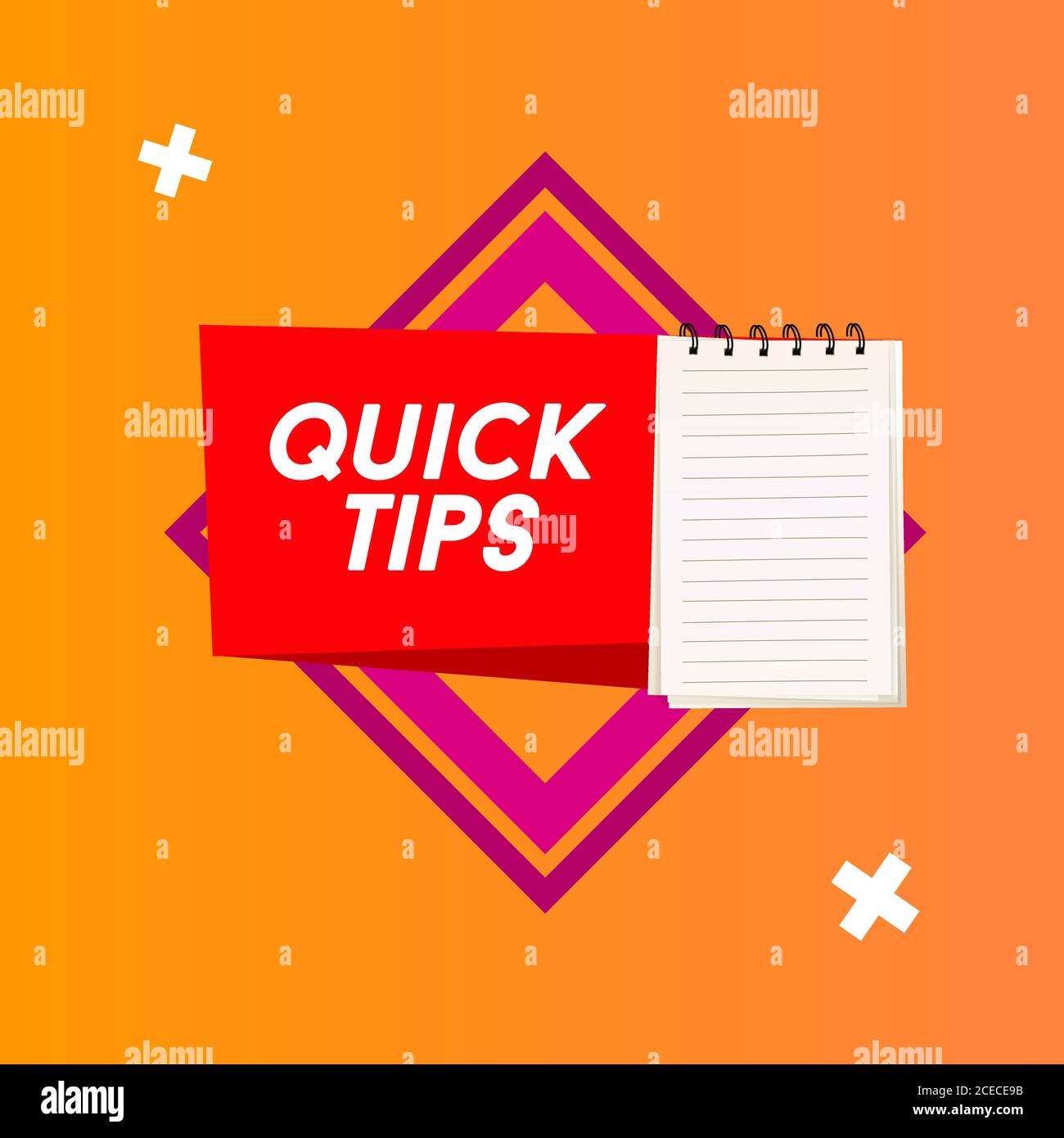 Suggerimenti rapidi Suggerimenti moderni utili banner illustrazione vettoriale Illustrazione Vettoriale