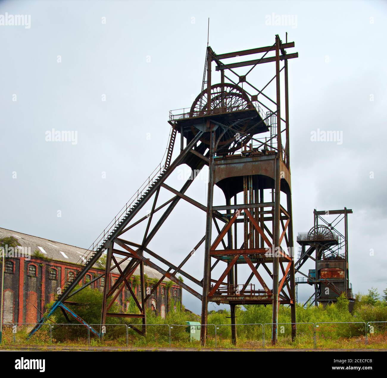Ingranaggi di avvolgimento per attività minerarie Foto Stock