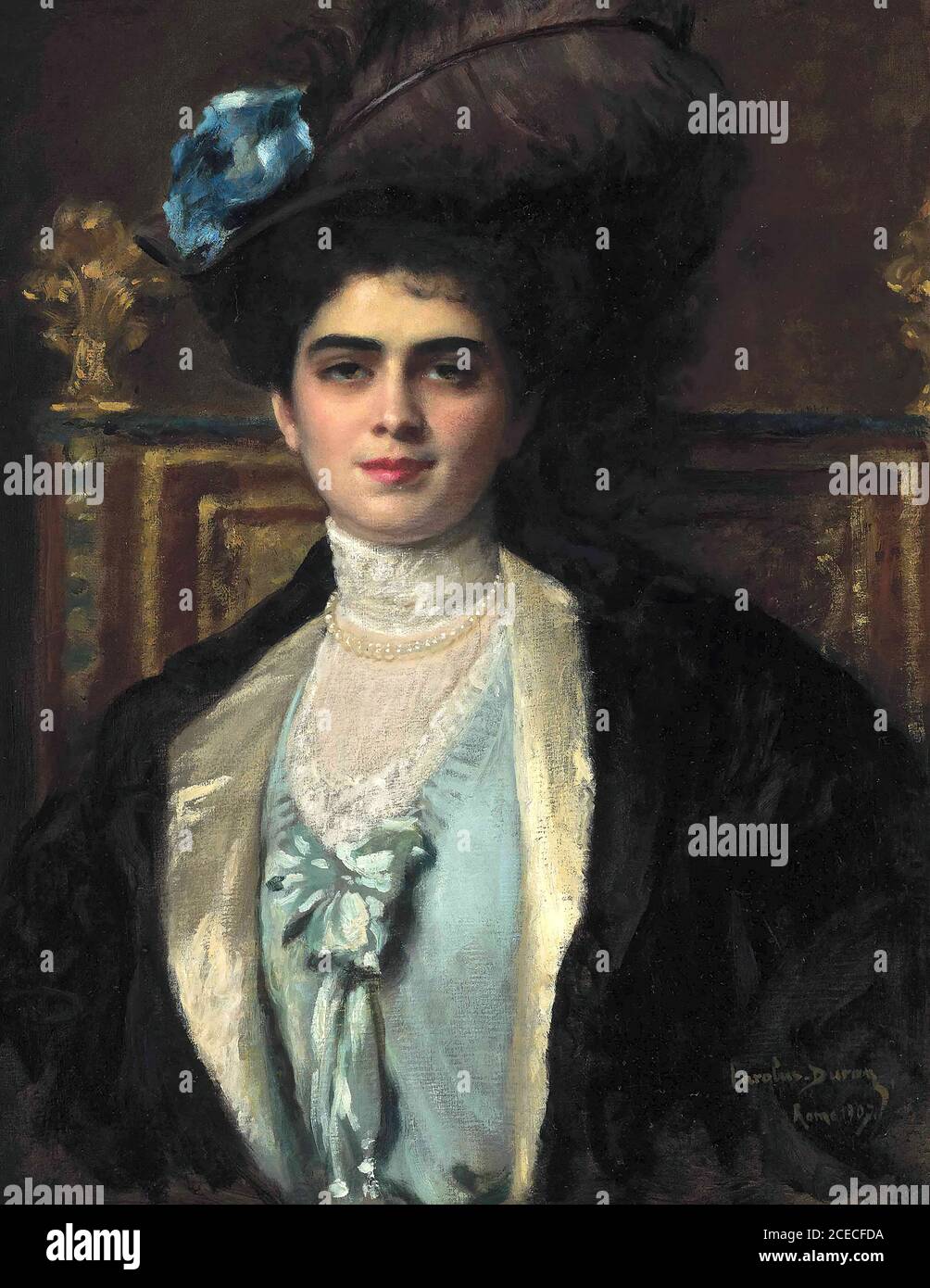 Carolus-Duran - Madame Lafourcade née Cortira a la Havane - Scuola di francese - 19 ° secolo Foto Stock