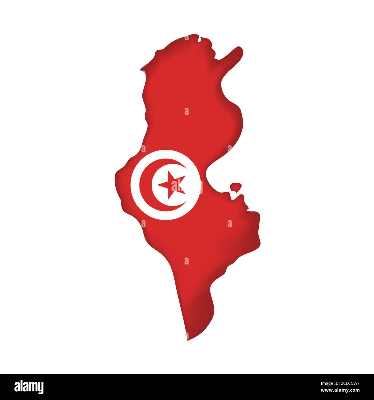 Bandiera della Tunisia Foto Stock