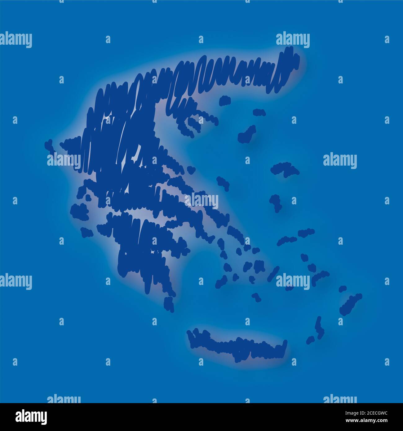 Mappa di Grecia Foto Stock