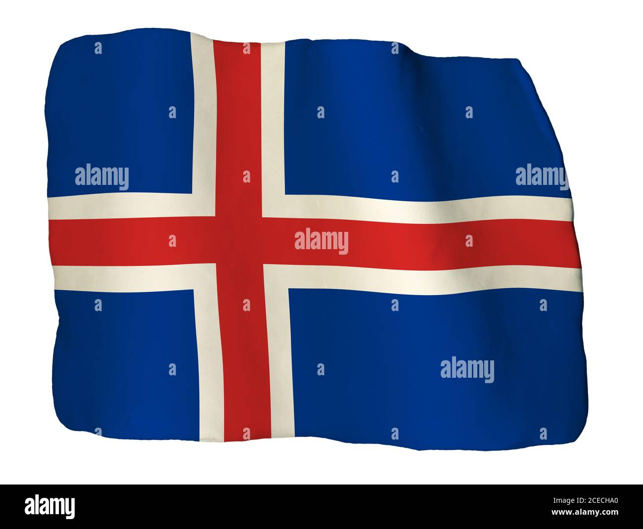 Bandiera islandese della plastilina Foto Stock
