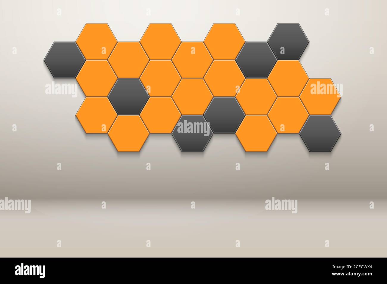 Arredamento a nido d'ape Hexagon Wall Illustrazione Vettoriale