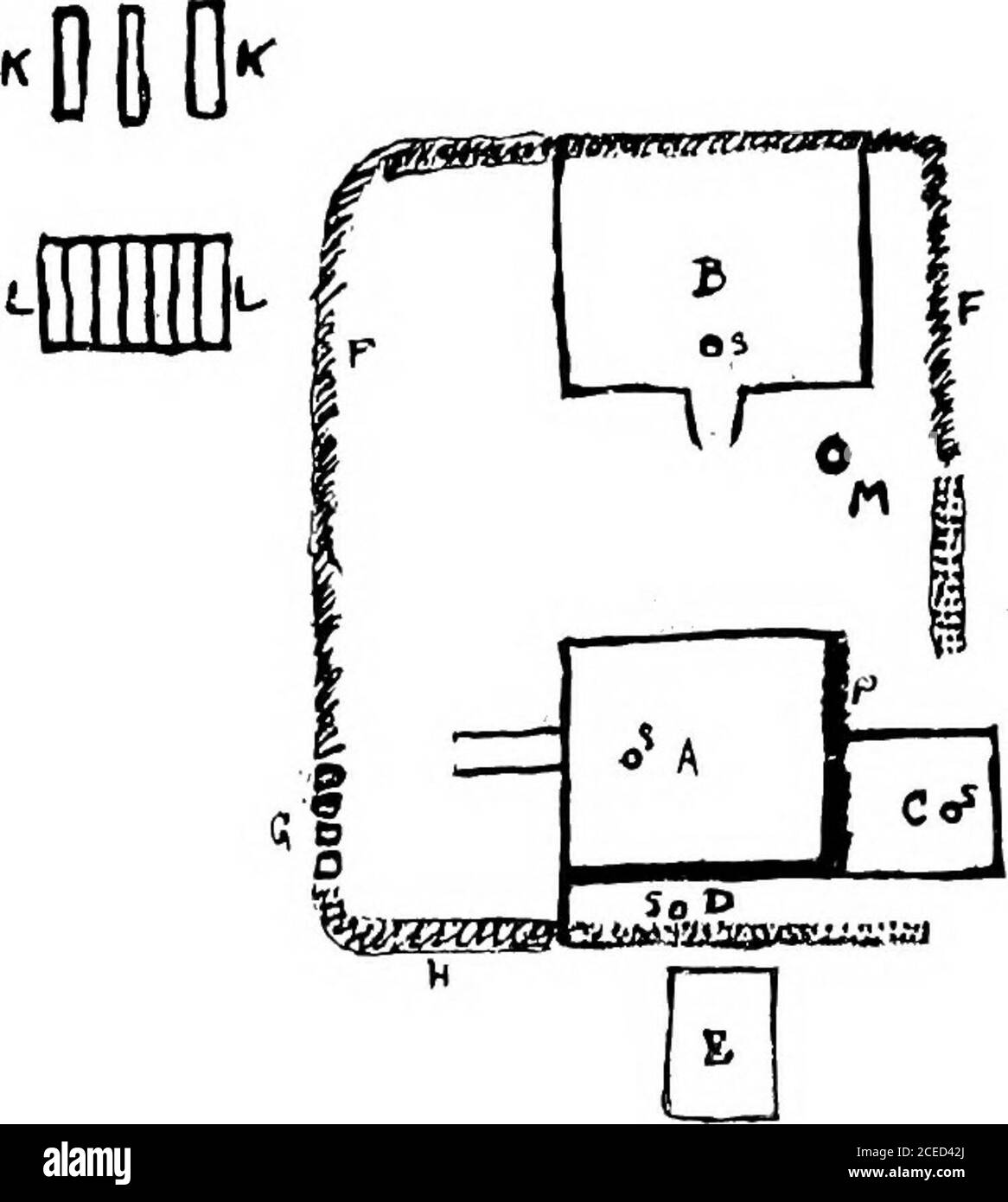 . L'ultimo viaggio del Karluk, ammiraglia della spedizione artica canadese di Vilhjalmar Stefansson del 1913-16. y stesso. Abbiamo costruito un'altra casa per l'Eskimo. McKinlaysuccessivamente ha disegnato un piano di Shipwreck Camp, aswe chiamato, che mostrerà come le nostre abitazioni-luoghi e forniture sono stati organizzati. Così qui eravamo, come la famiglia svizzera Robin-son, ben attrezzati per una vita confortevole, waitingfinchè il ritorno del sole dovrebbe darci la luce del giorno per il viaggio sul ghiaccio, che è stato del tutto troppo ex-agire e pericoloso per tentare al buio. Idid non ha ritenuto saggio usare su l'energia di uomini e cani Foto Stock