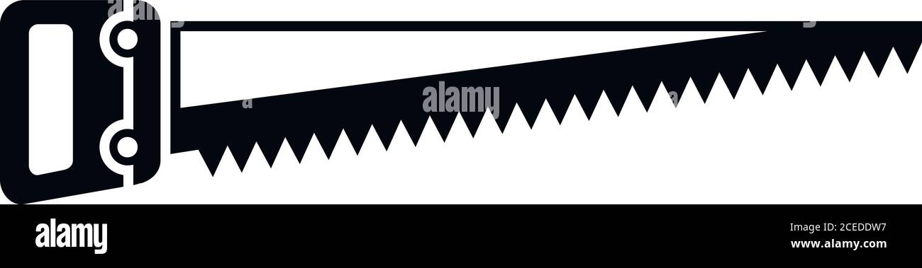 Icona sega a mano agricola. Semplice illustrazione dell'icona vettoriale della sega a mano agricola per il web design isolato su sfondo bianco Illustrazione Vettoriale