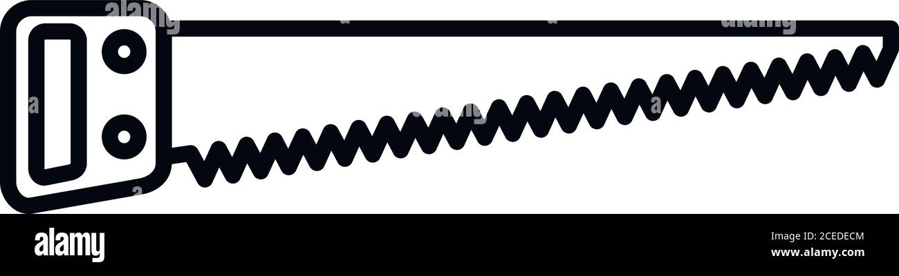 Icona sega a mano agricola. Profilo azienda sega a mano icona vettore per web design isolato su sfondo bianco Illustrazione Vettoriale