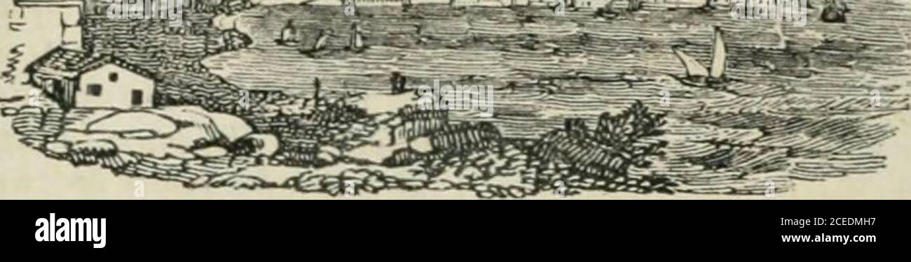 . L'enciclopedia della geografia: Comprendente una descrizione completa della terra, fisica, statistica, civile e politica. 588 GEOGrwVPIIY DESCRITTIVO. IU parte. 322. Gibilterra (^fig. 322.)» anche se non più spagnolo, forma in questa provincia anche una straordinaria e importante fea-ture. Questa roccia è stata celebrata dal più antico asone dell'antichità dei due pilastri di Ercole, che ha custodito l'ingresso nella J^. .v» ^ Mediterraneo; anche se Monte Calpe, l-^.j-^ )-^t %^^dL^^.  v^jlb^- sul lato opposto, è notevolmente più alto. Nel 1704, Sir George Rooke e Sir Cloudesley Shovel hanno portato questo per Foto Stock