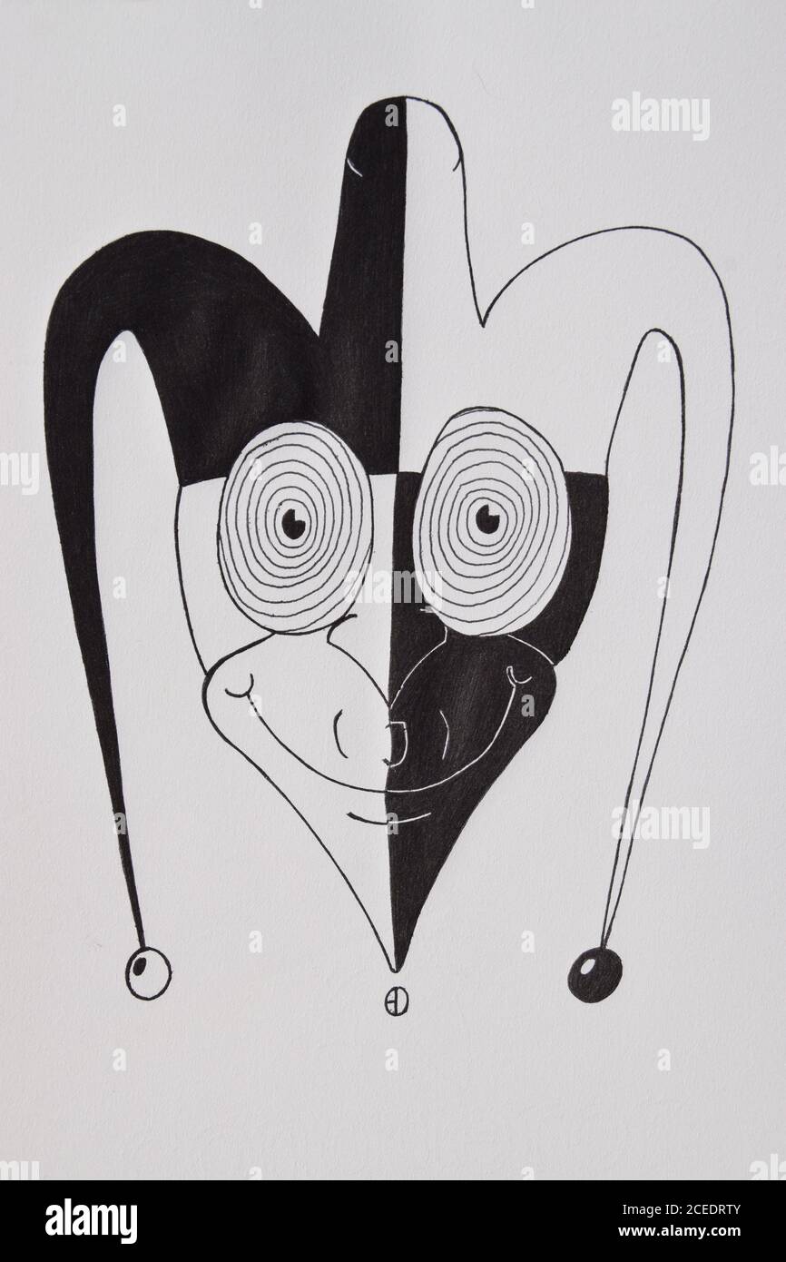 Jester pazzo Foto Stock