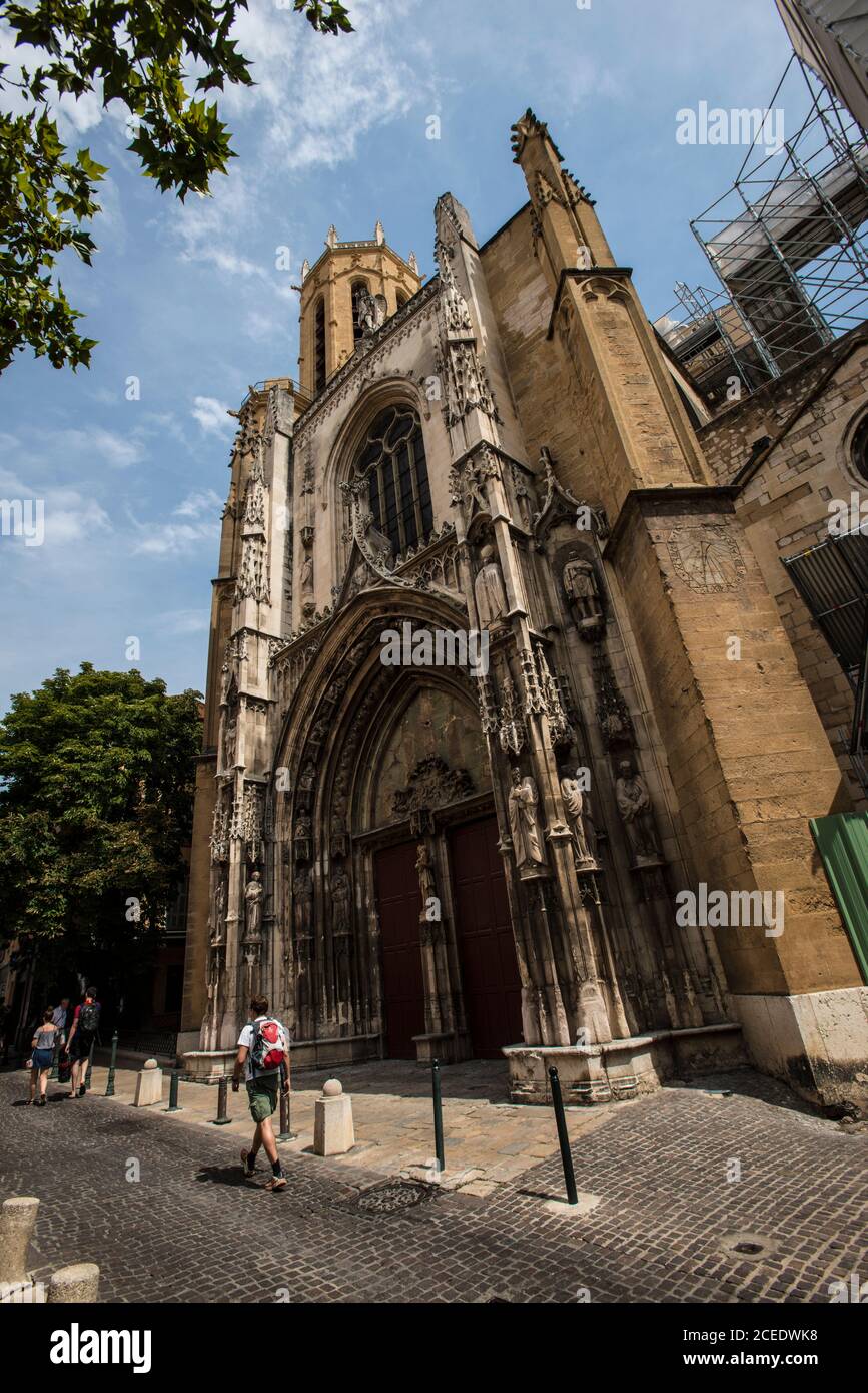 Cattedrale di Saint-Sauveur ad Aix-en-Provence Foto Stock