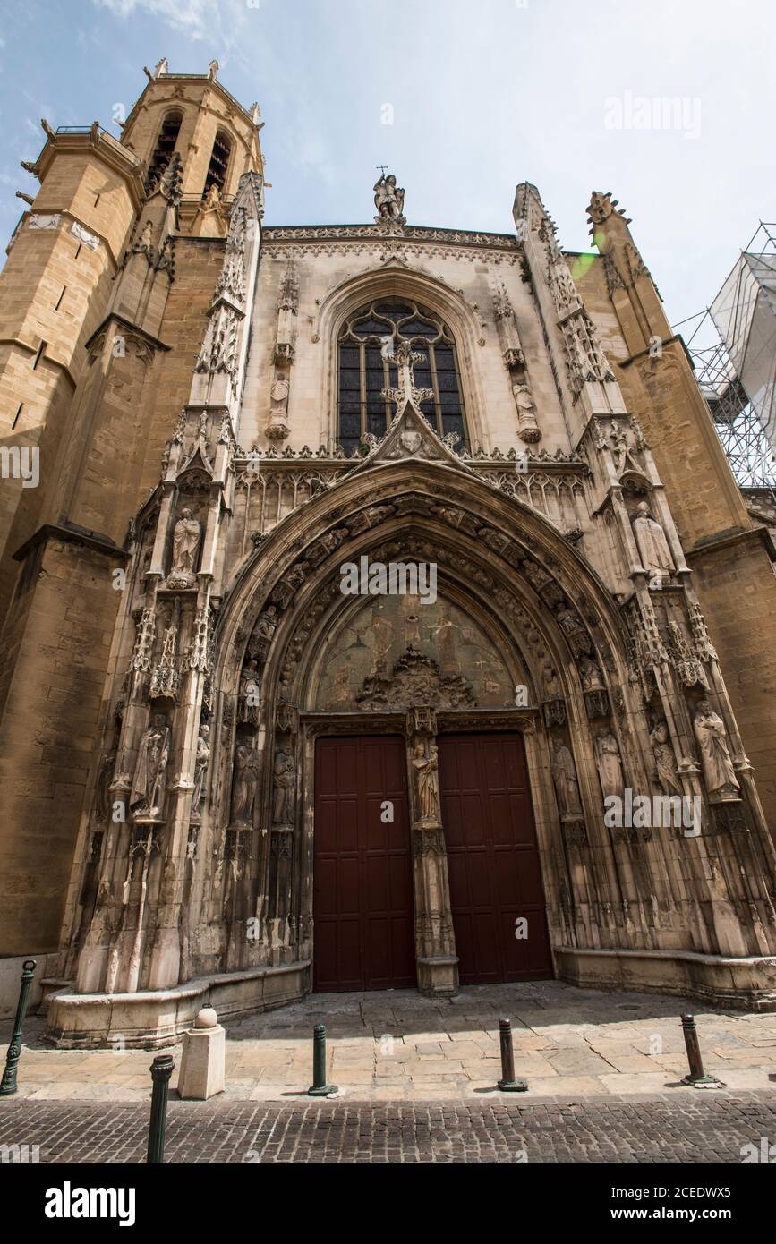 Cattedrale di Saint-Sauveur ad Aix-en-Provence Foto Stock