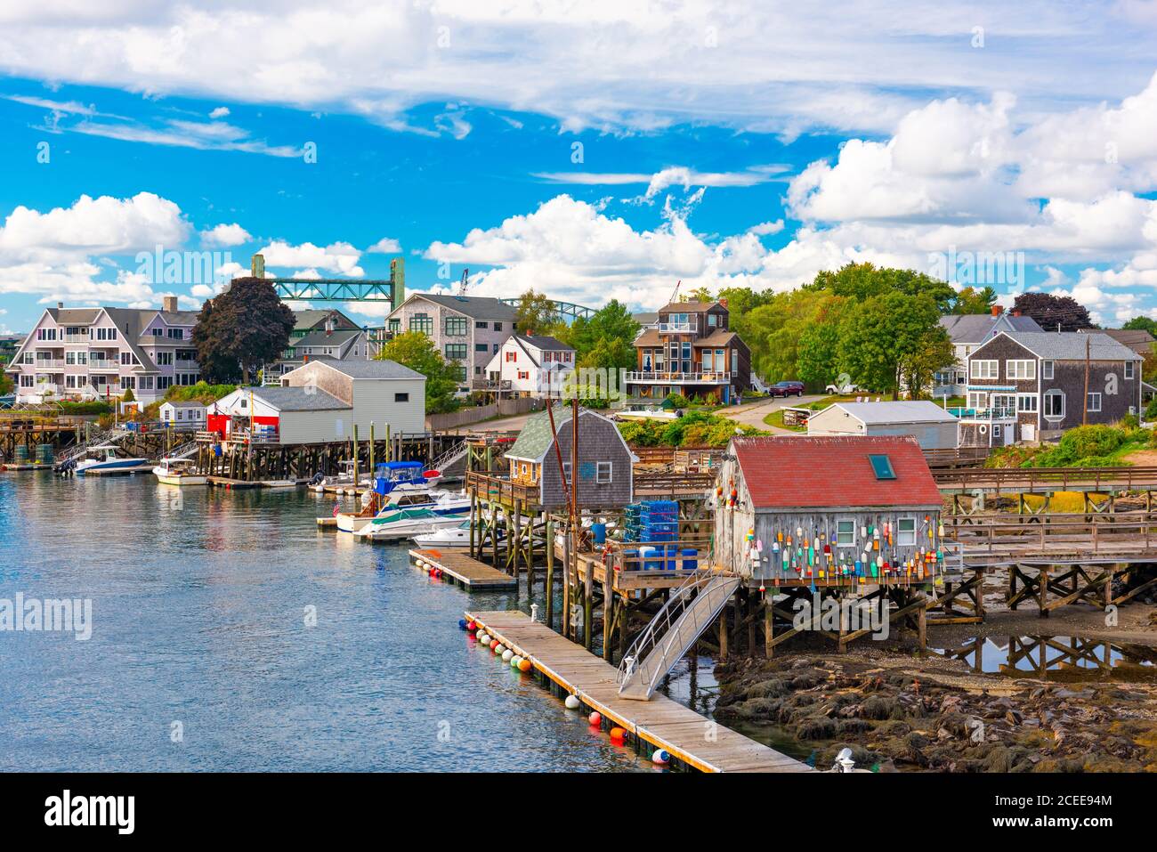 Portsmouth, New Hampshire, USA sul fiume Piscataqua. Foto Stock