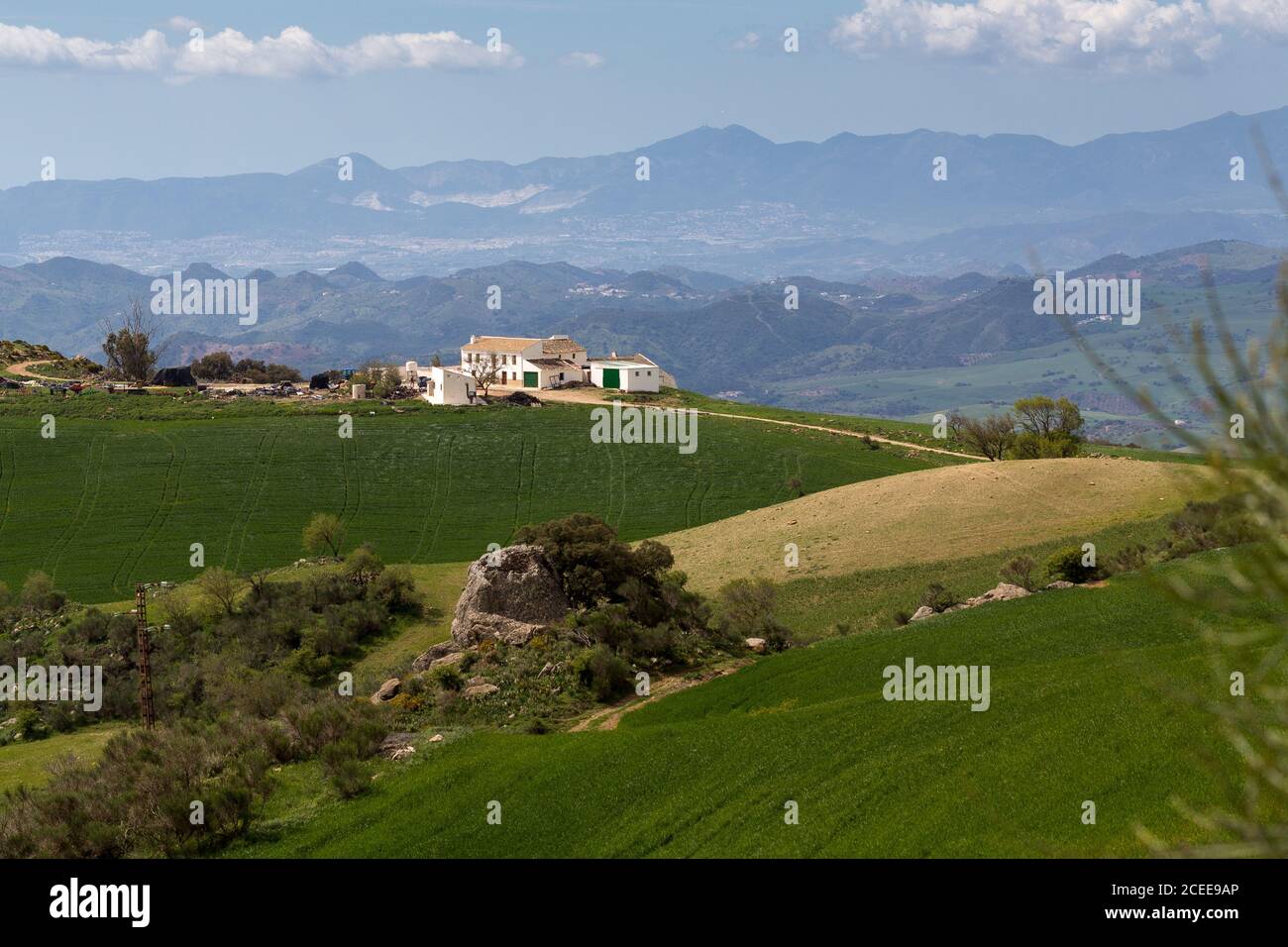 Paesaggio spagnolo El Torcal de Antequera Provincia di Malaga, Andalusia, Andalusia, Spagna, Europa Foto Stock