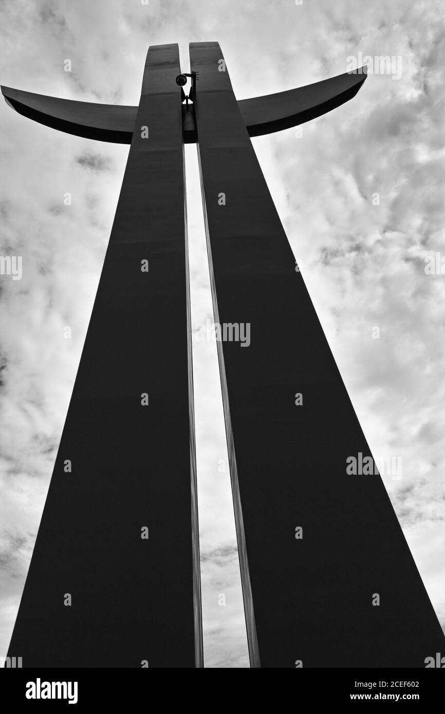 Croce sulla montagna Gradowa a Danzica, Polonia. Foto Stock