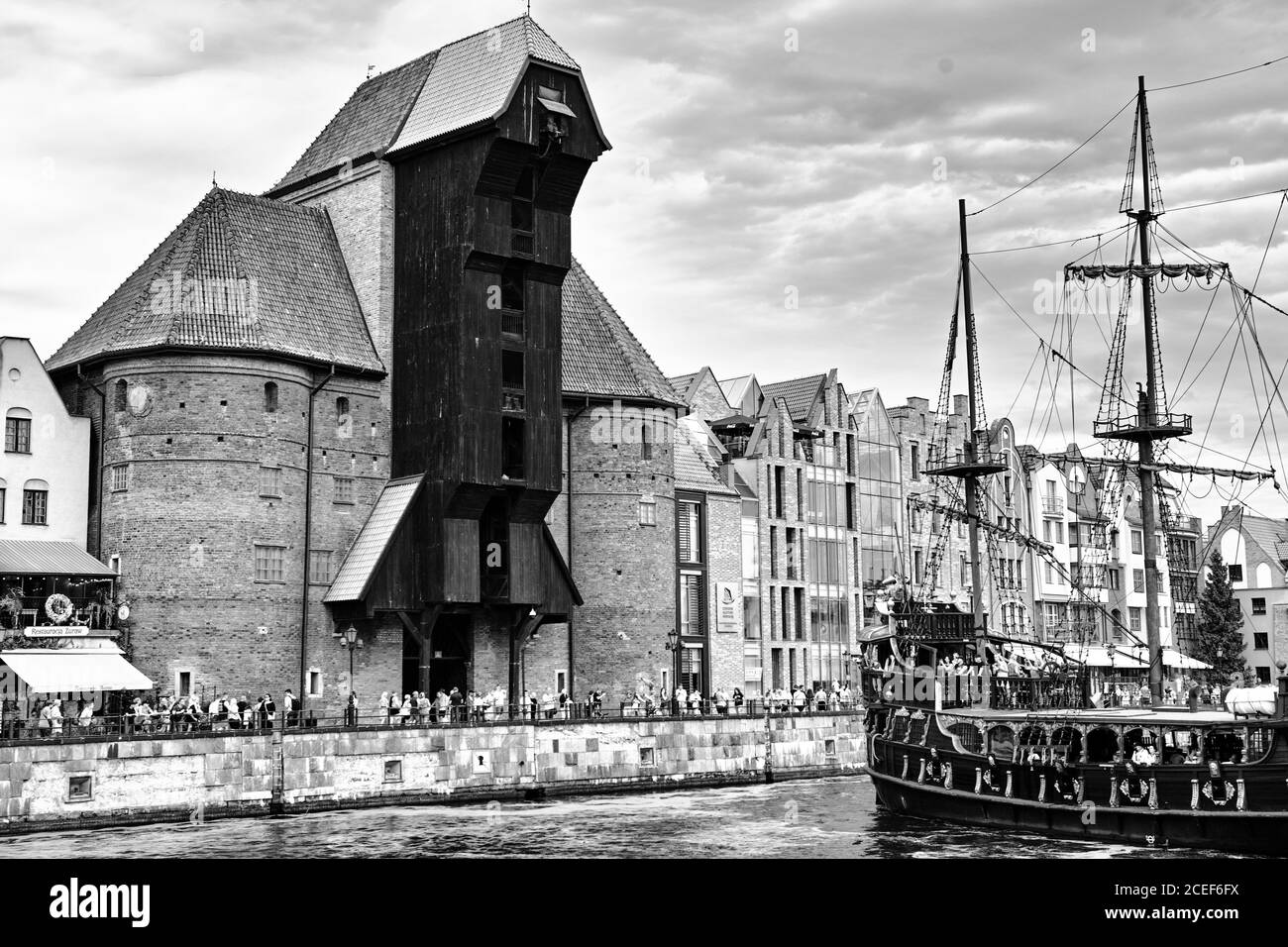 Bell'esempio di architettura medievale in Europa. Danzica, Polonia. Foto Stock