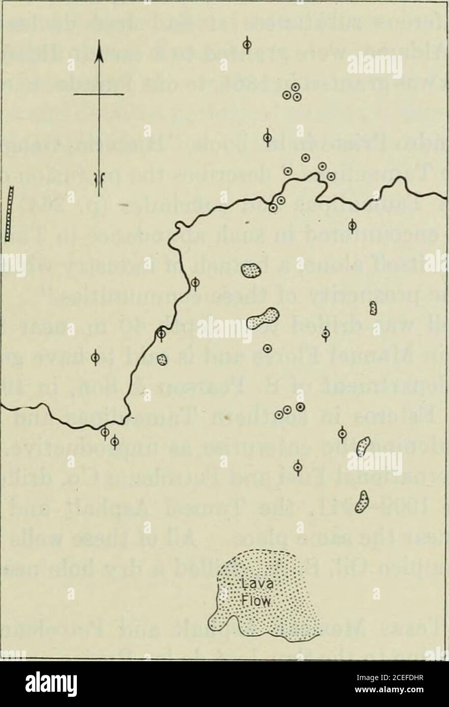 . Transactions. S andry buchi, è istruttivo in questo contesto, poiché la regione è una di attività ignea con-siderable. Nessuna prova di cupolatura simile a quella ricoperta da Clapp, né di anello anticlinale e struttura ad imbuto simile a quella suggerita da Garfias e Hawley, è stata ancora vista in questo campo.nello schizzo, solo quei pozzi che sono stati completati al Tama- * Trans. (1917) 67, 1071-1082. 4 l'effetto delle intrusioni di Igneous sull'accumulo di petrolio in NortheasternMexico. Journal of Geology (1912) 20, 666-672.5 serrature Igneous mappate da C. W. Hamilton. DISCUSSIONE 541 Sopo lime Foto Stock