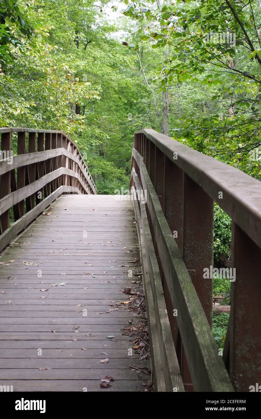 Il ponte ha un angolo molto ripido. Foto Stock