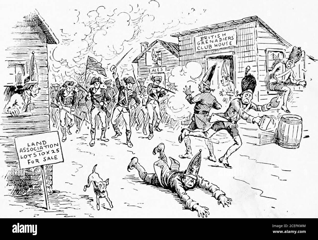 . La storia degli Stati Uniti di Bill Nye: st solo quattro uomini e due uomini furono congelati a morte. Il risultato di questa lotta ha dato ai coloni cour-age e ha insegnato loro allo stesso tempo che sarebbe meglio evitare il simposium del New Jersey dopo la guerra era finita. Havingf ha fatto un tale successo in crossino- il Dela-ware, Washington ha deciso di ripetere l'esecuzione sul 3d di gennaio. Fu attaccato a Trenton da Cornwallis, che è conosciuto in storia per la sua resa giustamente celebrata. Ha waitedtill mattina, essendo stato repulsed a sundown.Washington ha lasciato il suo campo-fuochi che bruciano, sur-arrotondato il BRI Foto Stock