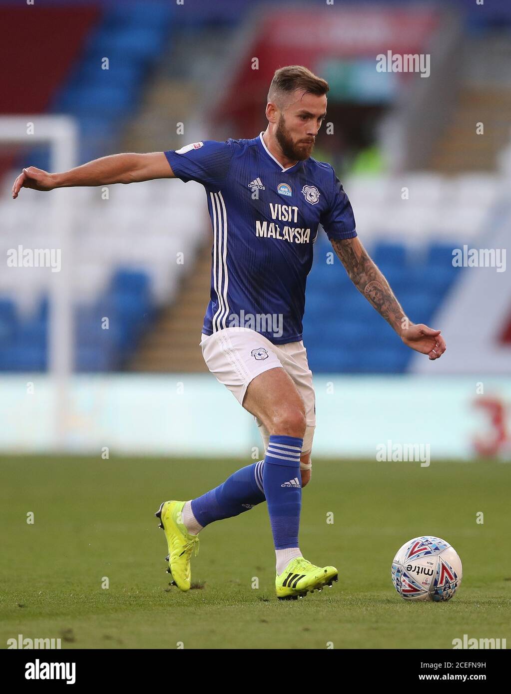 Cardiff City's Joe Ralls durante la partita di play-off del campionato Sky Bet al Cardiff City Stadium di Cardiff. Foto Stock