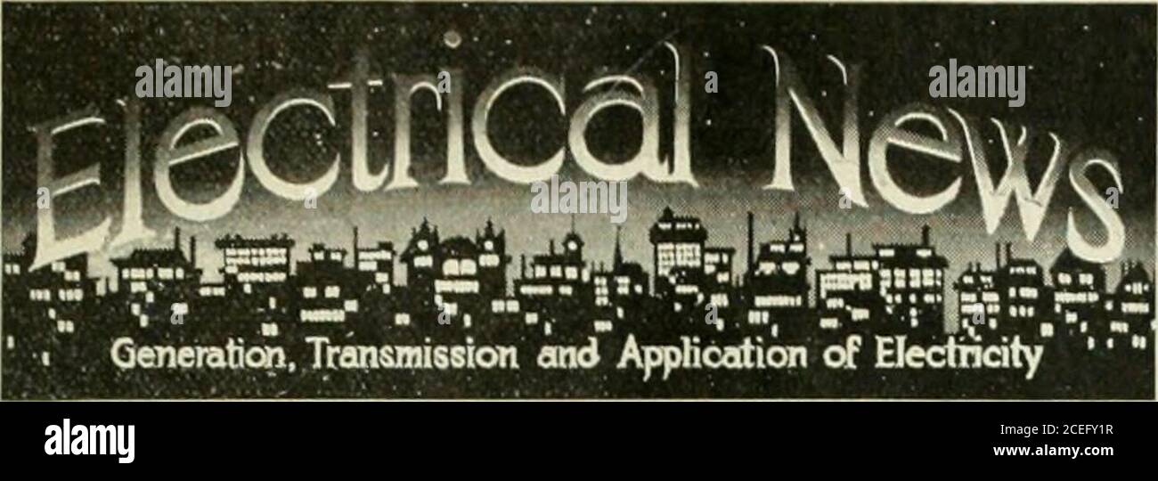 . Novità elettriche e ingegneria. Atteria adatta per ogni mod.^l. Reostati - circolare n° 501, della Ward Leonard Elec-tric Company, che descrive i loro caregittgrheostati universali per il servizio di garage. Il libretto descrive una serie di attrezzature di oggi molto utili ed efficienti. Anche la società Leonard Electric ha emesso BulletinNo. 50, che descrive in dettaglio il metodo per determinare la dimensione appropriata di un reostato di carica di batteria. Electrical Equipment for Cement Mills - circolare n. 7174, appena pubblicata dalla Westinghouse Electric and Manufacturing Company. L'opuscolo ha un Foto Stock