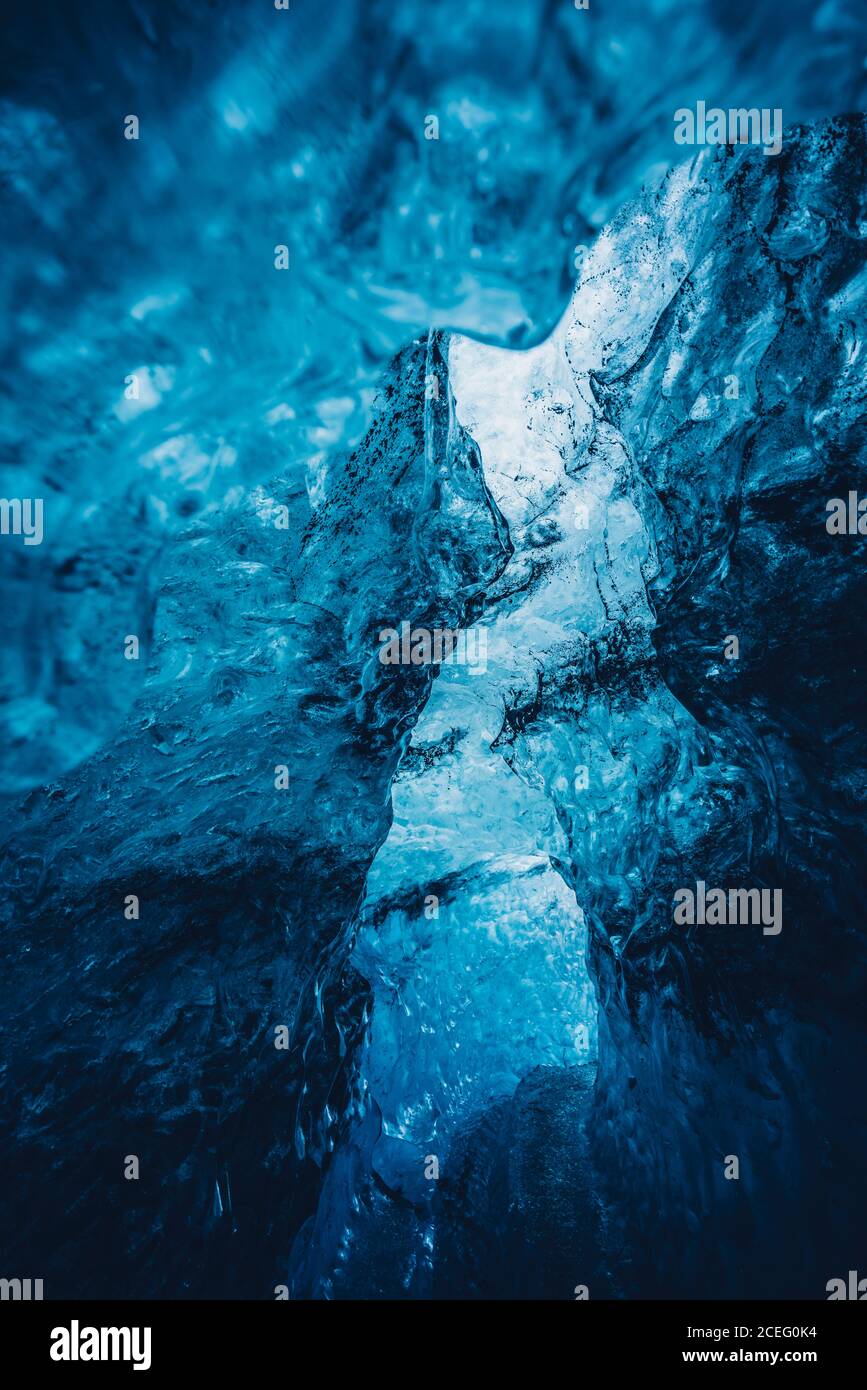 Bel ghiaccio blu cristallo Foto Stock