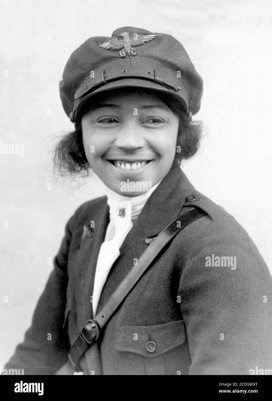 Bessie Coleman (1892-1926). Ritratto dell'aviatore pionieristico nel 1923 Foto Stock