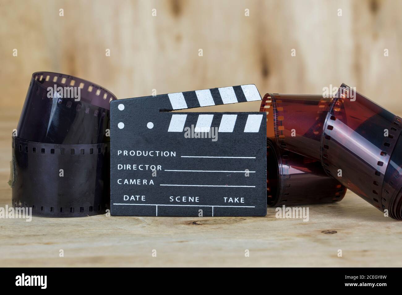 Scheda film e clapper, Cinema Concept Foto Stock