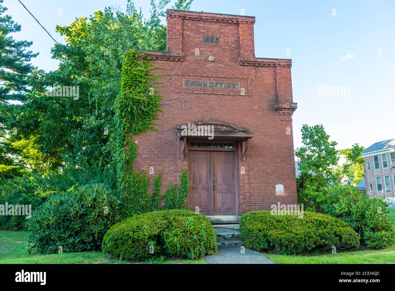 Uffici della città, Deerfield storico, Deerfield, Massachusetts, Stati Uniti Foto Stock