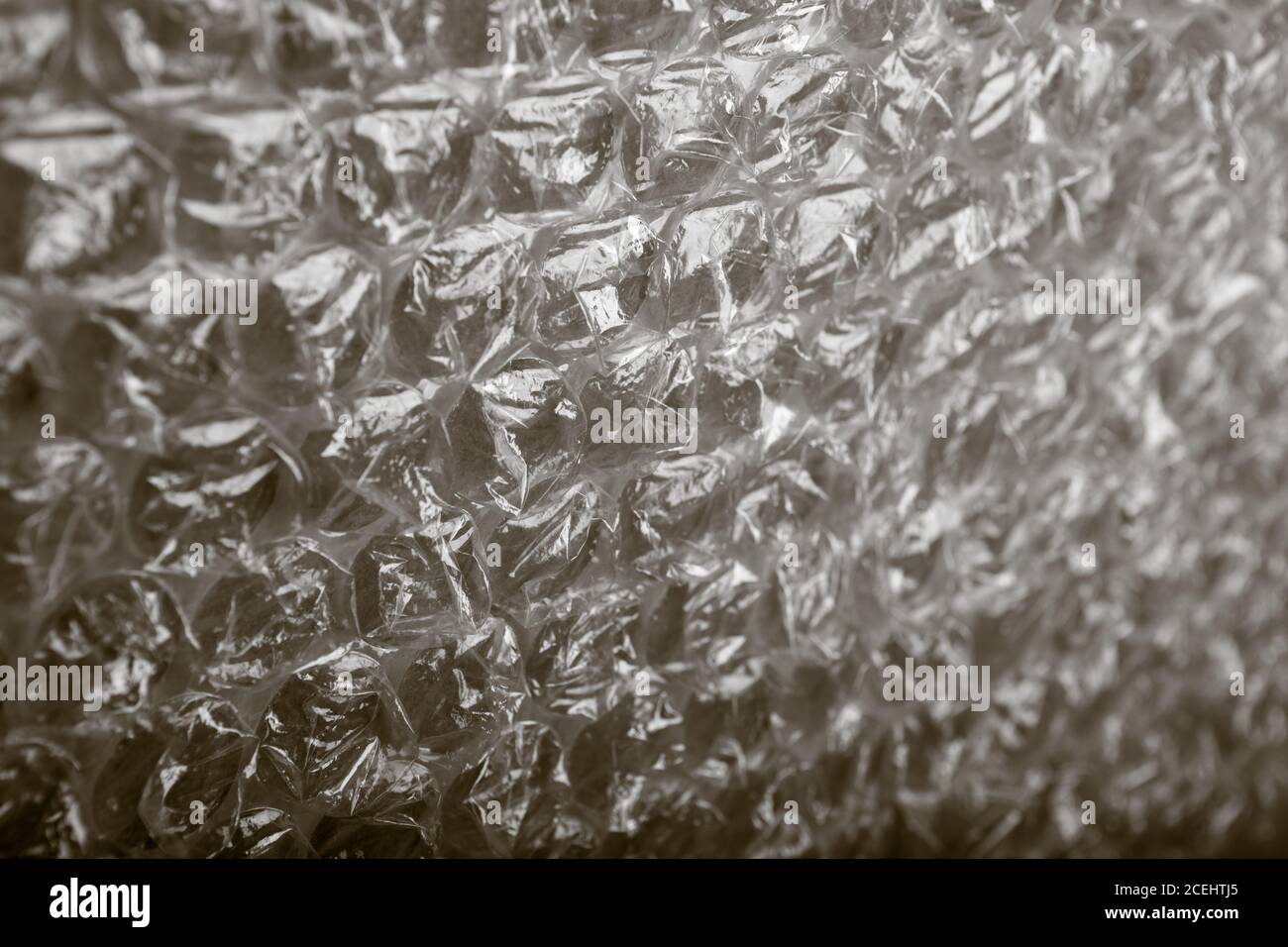 Avvolgimento di plastica bolle texture per sfondo Foto Stock