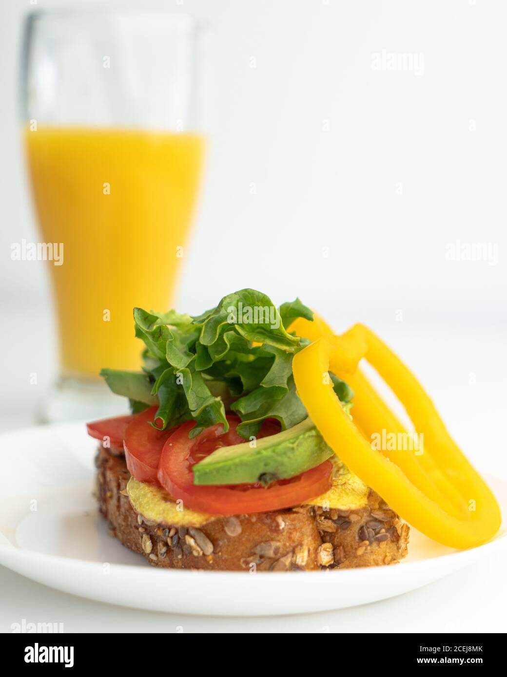 Frullati, sandwich, cibo Foto Stock
