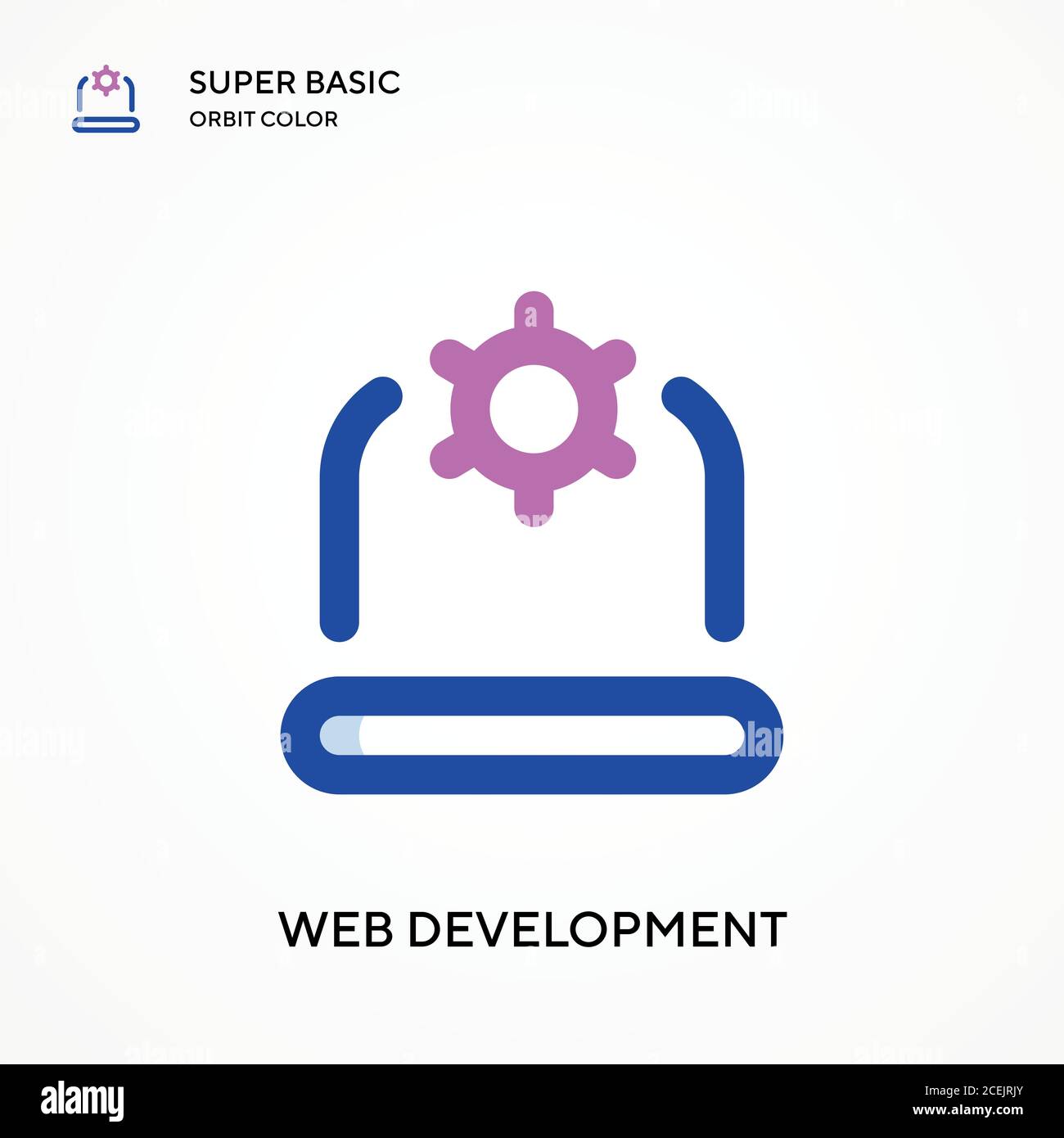 Web development super Basic orbita colore vettore icona. Modello di disegno simbolo illustrazione per elemento dell'interfaccia utente Web mobile. Pittogramma moderno di colore perfetto sopra Illustrazione Vettoriale