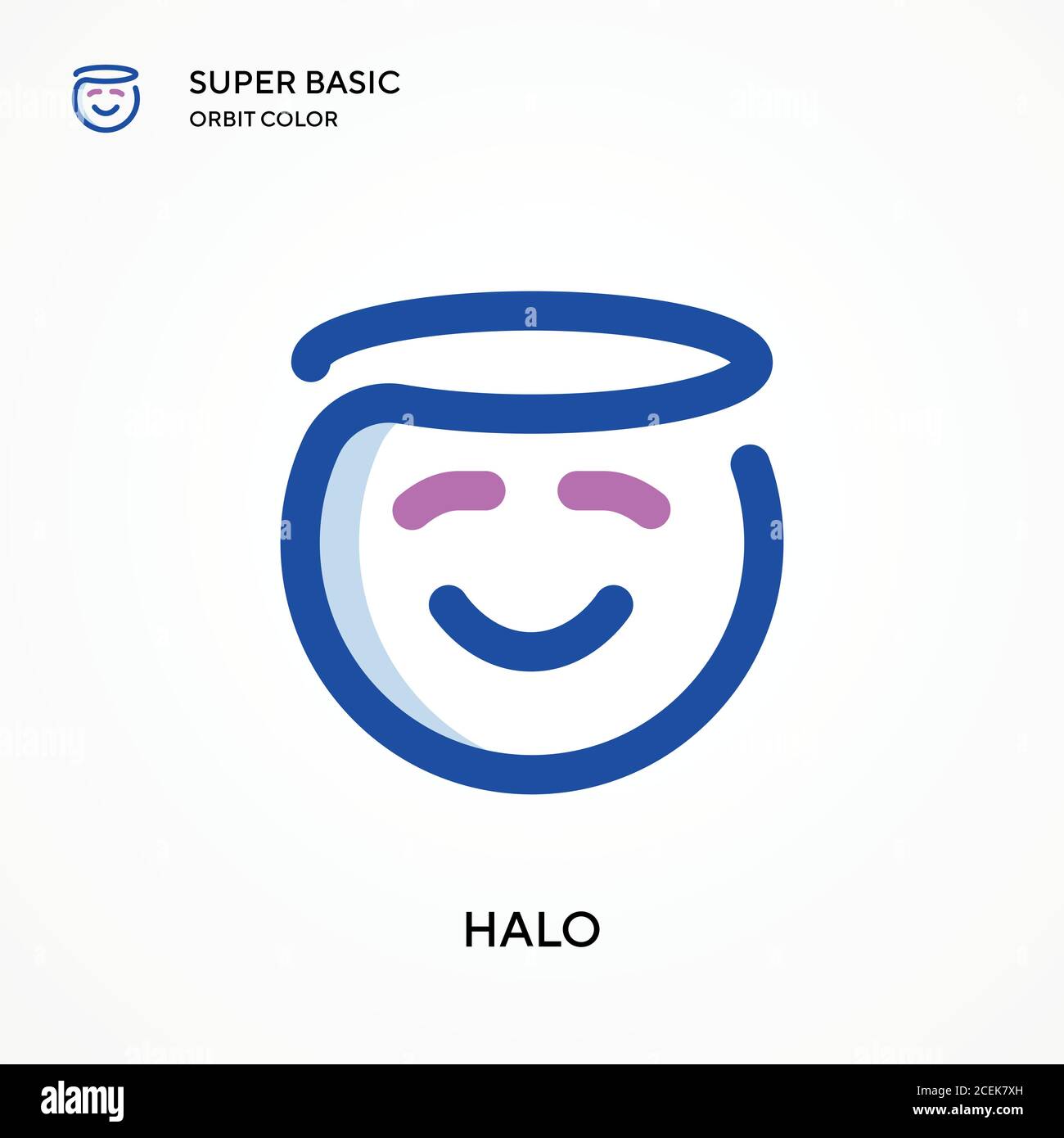 Icona vettore di colore orbita super base Halo. Modello di disegno simbolo illustrazione per elemento dell'interfaccia utente Web mobile. Pittogramma moderno a colori perfetto su st modificabile Illustrazione Vettoriale