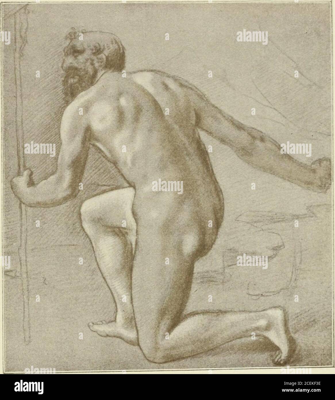 . Leonardo da Vinci, artista, pensatore e uomo della scienza;. STUDIO PER THK AIJOKATION DEL MAFIL. (Il Louvre.) Studio per il * San Girolamo* (VIM»SOK I.I8KAKV-). Stampato da Draeger, Parigi. ATMOSFERA SOCIALE DI FIRENZE 8i dint di lavoro superumano ha pensato di nascondere tutte le tracce di preparazione ; per prodigi di genio ha dato a tutto l'apparenza di un'opera creata da un unico sforzo, e prodotta come erede della magia. Ad una natura così essenzialmente aristocratica come quella di Leonardo, l'orizzonte di Firenze potrebbe essere sembrato un po' limitato. Theartist era probabilmente malato atease in una società Foto Stock . Leonardo da Vinci, artista, pensatore e uomo della scienza;. STUDIO PER THK AIJOKATION DEL MAFIL. (Il Louvre.) Studio per il * San Girolamo* (VIM»SOK I.I8KAKV-). Stampato da Draeger, Parigi. ATMOSFERA SOCIALE DI FIRENZE 8i dint di lavoro superumano ha pensato di nascondere tutte le tracce di preparazione ; per prodigi di genio ha dato a tutto l'apparenza di un'opera creata da un unico sforzo, e prodotta come erede della magia. Ad una natura così essenzialmente aristocratica come quella di Leonardo, l'orizzonte di Firenze potrebbe essere sembrato un po' limitato. Theartist era probabilmente malato atease in una società Foto Stock