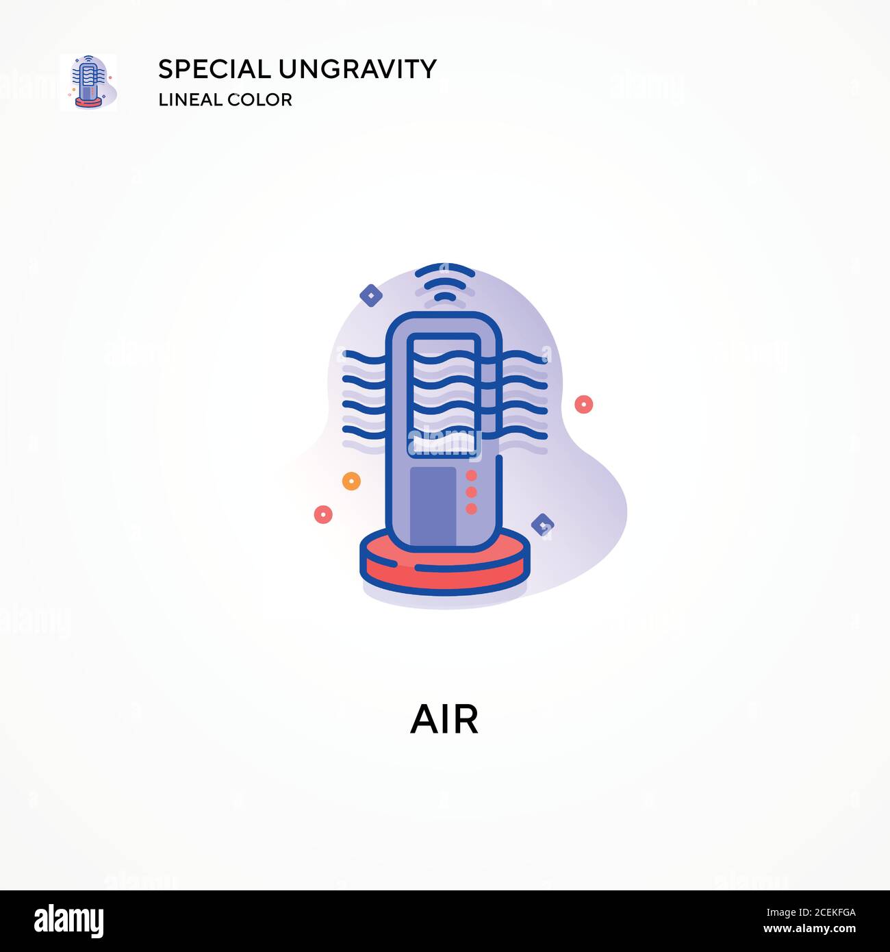 Icona di colore lineare Air Special Ungravity. Concetti moderni di illustrazione vettoriale. Facile da modificare e personalizzare. Illustrazione Vettoriale