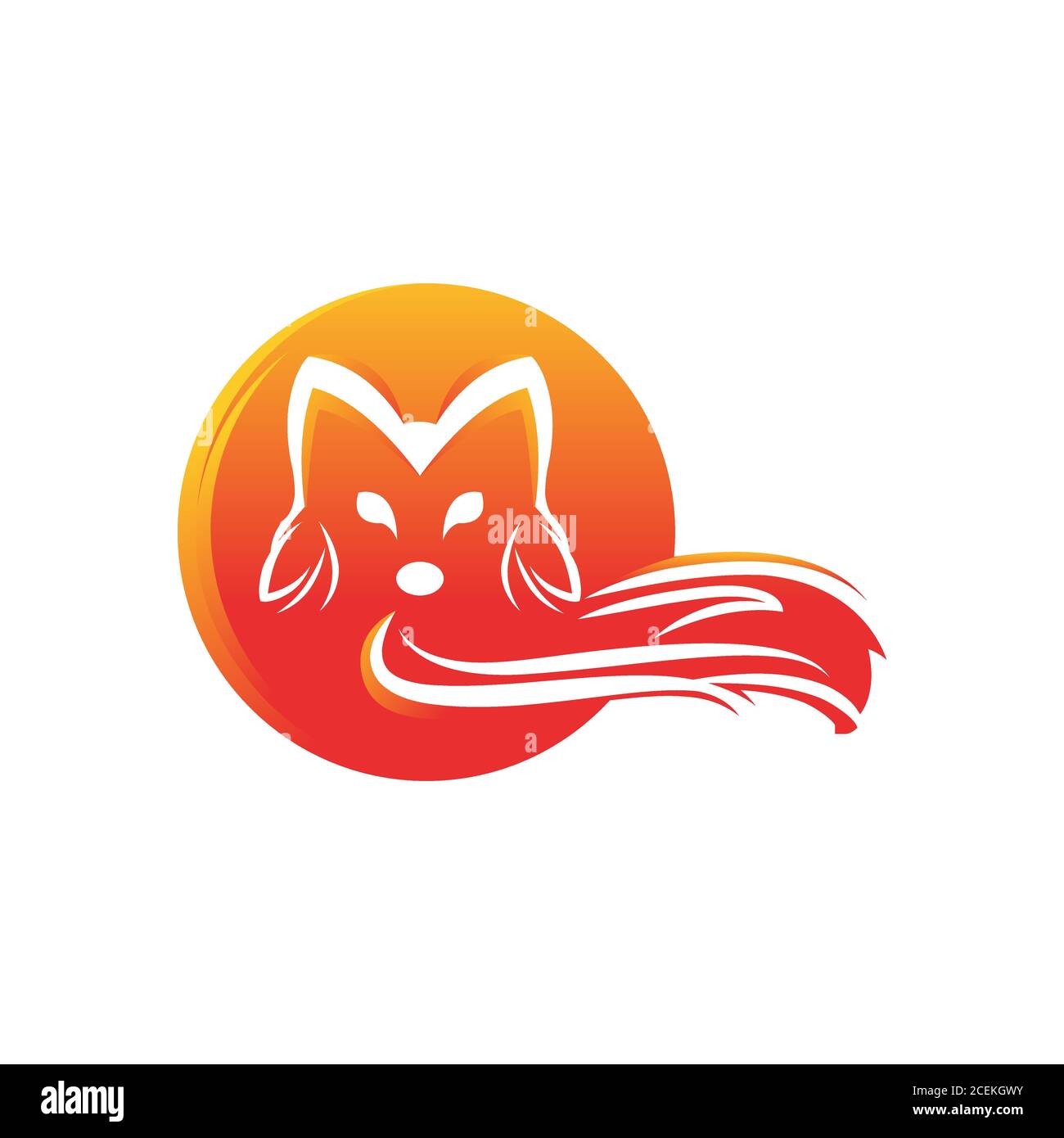 Creative Fox testa simbolo Logo Design vettore illustrazione Illustrazione Vettoriale
