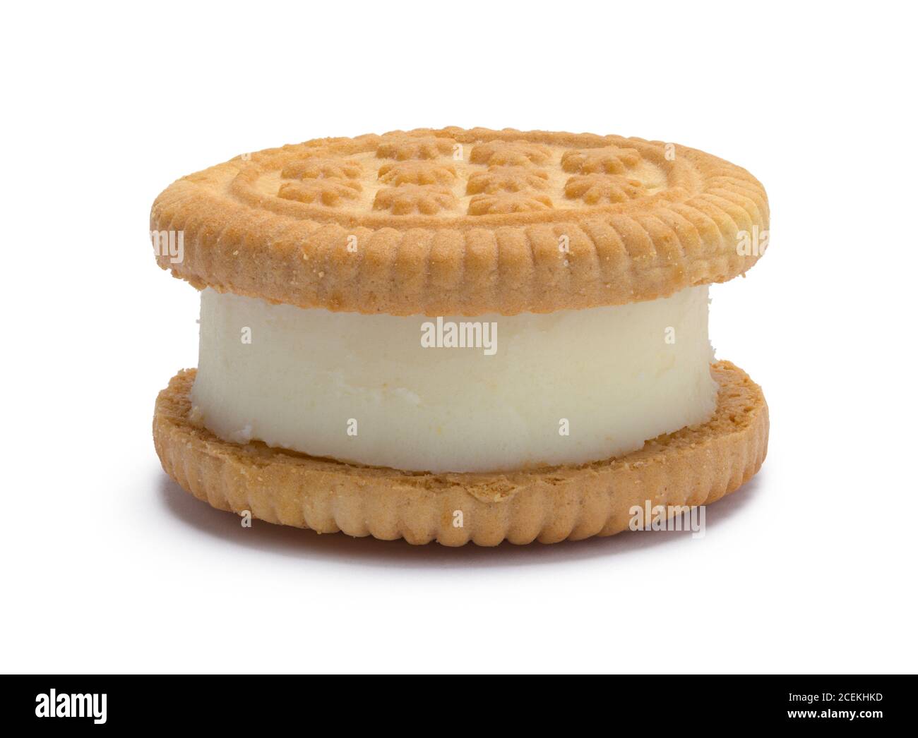 Il biscotto spesso di sandalo alla vaniglia isolato su bianco. Foto Stock