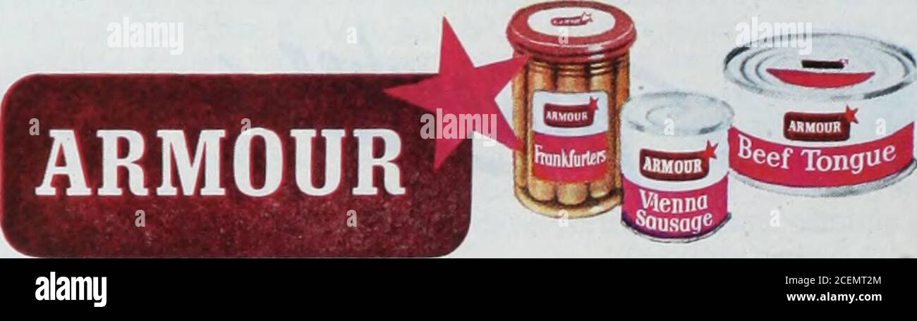 . Il giornale domestico delle Signore. Uova di prosciutto con un nuovo Twist! Aggiungi un tocco di novità alla colazione fino al giorno: Servi le tue uova strapazzate con fiore di trifoglio con fette di Armour Star leggermente rosolate Prosecco tritato e cubetti di pane fritti! Friggete le fette di prosciutto (lj^minuti a lato) e sei fette di pane (cubate) insieme in un po' di grasso, tutto questo! È così facile e così buono! E anche una buona idea per il pranzo! Per altre nuove ricette per i pasti Pantry-Shelf, scrivere Marie Gifjord, Depl.221,P. O. Box 2053, Chicago 9, Illinois. Il migliore e niente tranne il migliore è etichettato. (Continua da pagina 78)f alcuni sconosciuti faccia che aveva Foto Stock