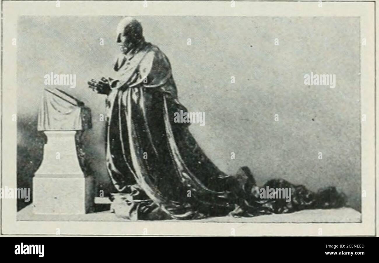 . Arte in Francia. FIG. 3S2.-JE.AN GOLJON. UI.ANA, FRA.M THECH.ATE.AU DANET. (Il Louvre, Parigi.) la piega nervosa all'angolo del themouth in una faccia liscia e spensierata. Siamo debtedto a questa moda di disegni di gesso per la nostra conoscenza delle figure storia fino al tempo di LouisXIll. Spogliato di tutti i non essenziali, e ridotto a poche righe, questo artgives un acuto e penetrante sottiletyalla definizione di tipi, anche quando la mano degli artisti manca di decision.IT sembra uno strano sviluppo nei destini della civiliza francese. FIG. 354.-GERMAIN-PILON. RENE DE BIRAGUE. (Il Louvre, Par Foto Stock