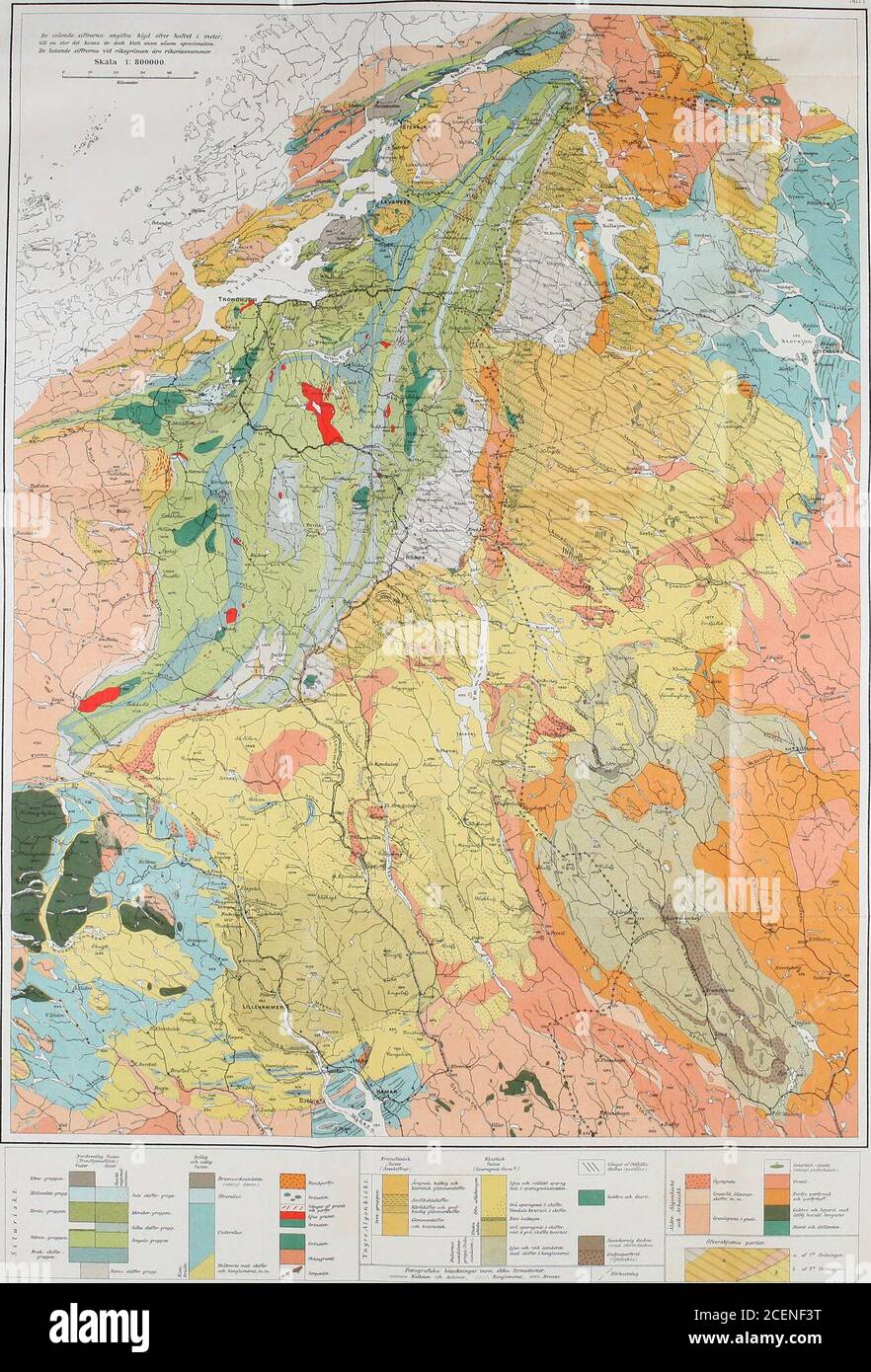 . Swenska wetenskaps accademia handlingar. ver-skjutningens inre gräns, 152. DET öfverskjutna partiets bedd och mäktighet 154. Bredd, 154. Mäktighet, 157. OM den öfverskjutna skollans konstruktion 158. Mindre öfverskjutningar 159. Mindre öfverskjutningar i den stora öfverskjutningens liggande 160. Sydost om Strömsvand, 160. Venebygden-Kvien, 160. Sålekinnen och dess omgifningar, 161. Vemdals-kvartsiten, 164. Mindre öfverskjutningar i den stora öfverskjutningens hängande 170. Öfverskjutningar mot estere 171 Metamorfismen 173. Slutord 176. Resumé (in deutscher Sprache) 178. Bihang I. Om Th. KJ Foto Stock