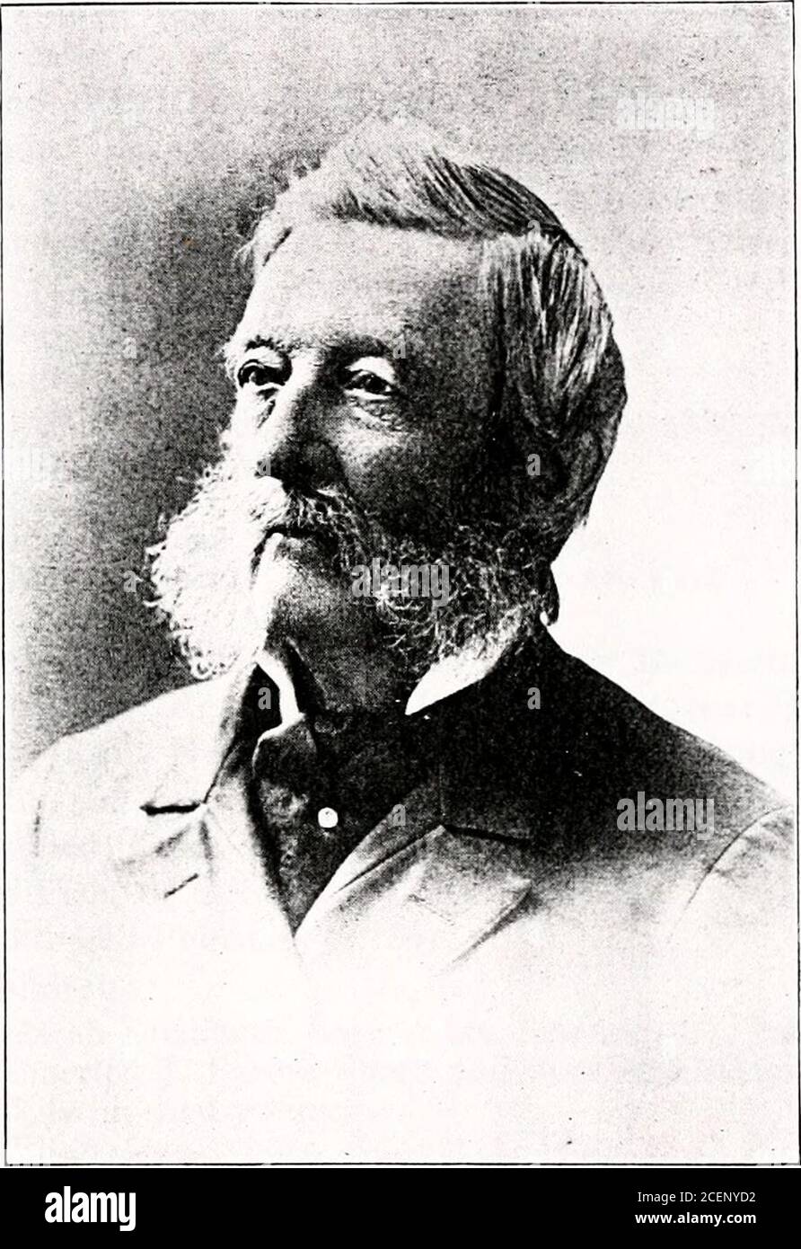 . Una genealogia della famiglia Nye. ^Iarch 8, 1865. 1591 – SYLVANUS TOBEY NYE (Paul,- Samuel.--Benjamin,*- Benjamin,^ John,^ Benjamin), nato a Fal-Mouth. Massa... 14 settembre 1822. Sposò, November27, 1S45. Ala Abigail, di New Bedford. Bambini : 3008 Lewis H.. Nato il 17 giugno. 1846. 3009 William Fletcher. l)orn .pril 9. 1848.. Charles H. Nye SETTIMA GENERAZIONE. 387 1601 – WILLIAM L. NYE (Samuel,^^ Samuel,-^ ben-jamin,®^ Benjamin/ John,^ Benjamin^), nato a Falmouth, Mass., 22 aprile 1823. Sposò Harriet N. Phinney andhad: 3010 Abigail, nato il 5 maggio 1846. 1602 – FREDERIC T. NYE (Samuel,^ SA Foto Stock