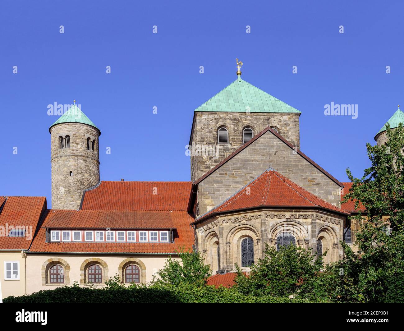 Ottonische Kirche St. Michaelis in Hildesheim, Niedersachsen, Deutschland, Europa, Unesco Weltkulturerbe Chiesa ottoniana di San Michele a Hildesheim, Foto Stock