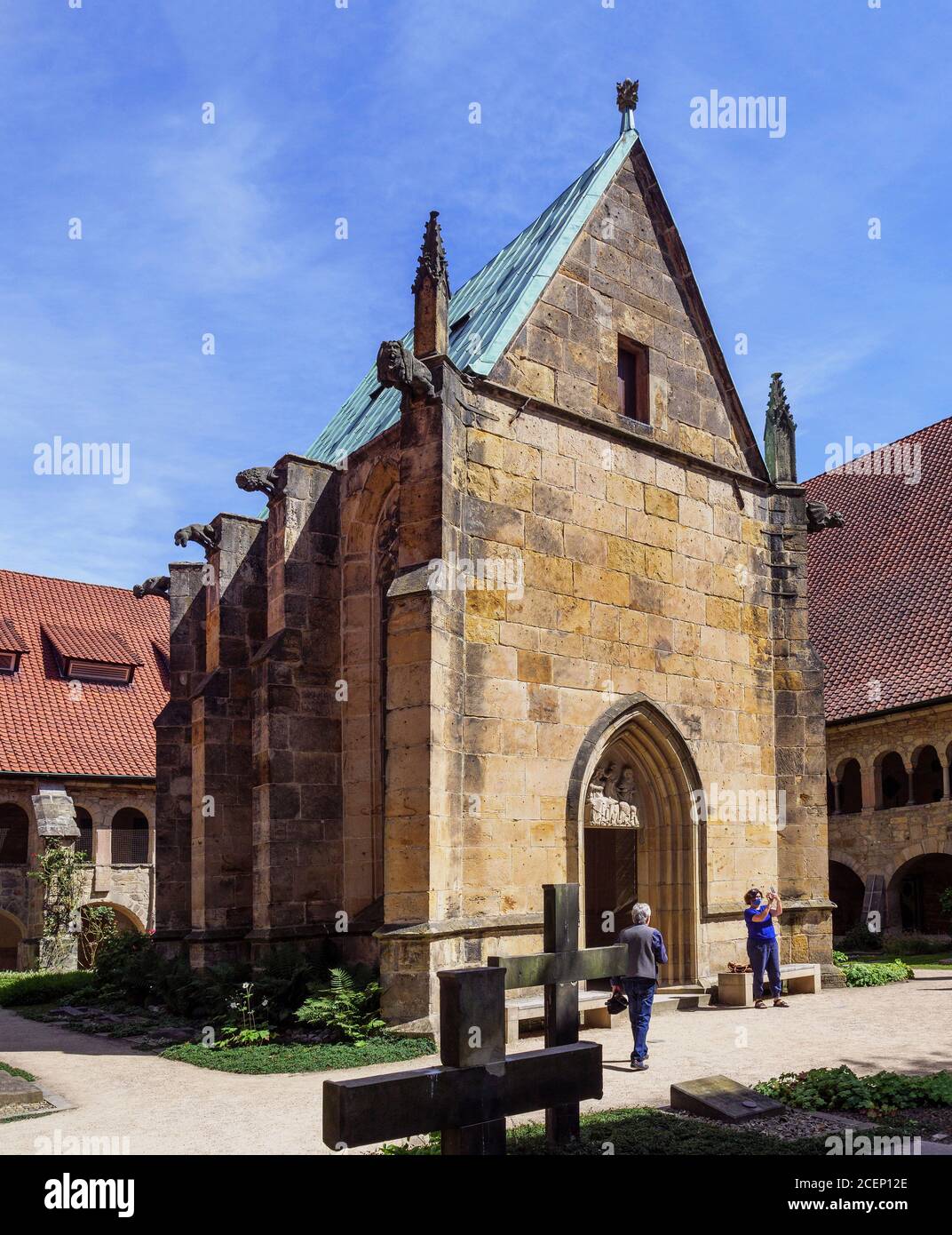 Gotische Annenkapelle im Kreuzgang des Mariendom, Hildesheim, Niedersachsen, Deutschland, Europa, UNESCO Weltkulturbe Cappella gotica di Sant'Anna in Foto Stock