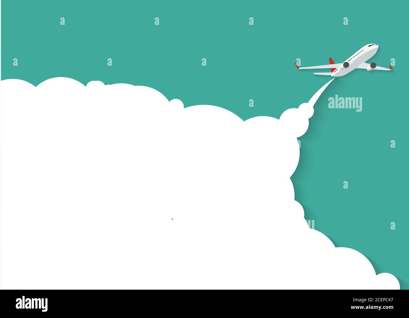 Aereo volante con posto per testo. Illustrazione vettoriale Illustrazione Vettoriale