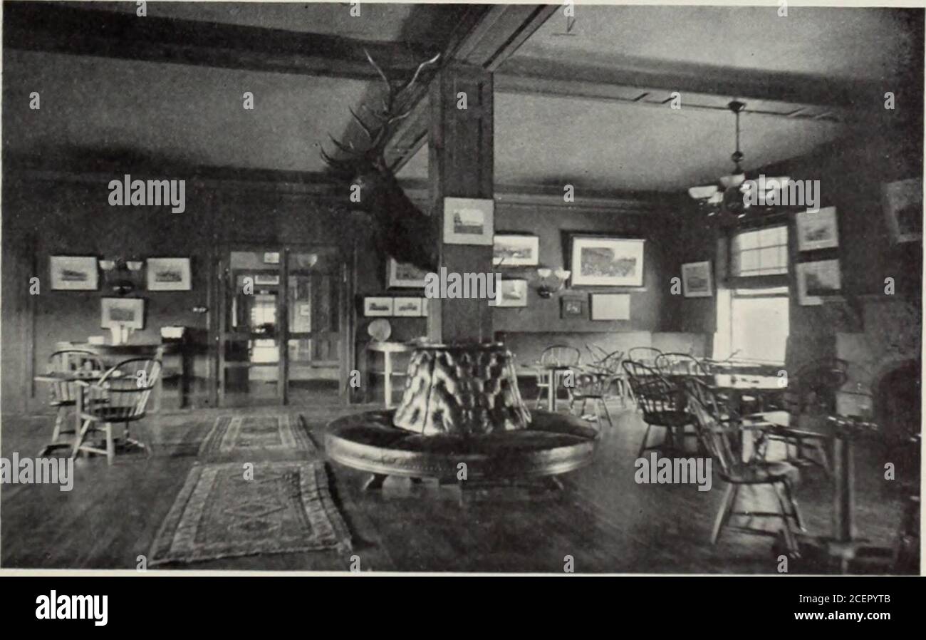 . International Studio una rivista illustrata di fine e applicato Art. Aper, e sono ben coered con le immagini sportive. HeavyIjcams divide il soffitto in sezioni. Sul lato sinistro dell'entrata principale si trova il marrone dipinto, il colore del club e la sala ricevimento per Signore dalle sfumature più profonde. Il lavoro in legno è stato introdotto per rendere questa sala un po 'di bianco cremoso, e toni soffici predominano nel tema di un luogo di relax che in precedenza. Oltre le camere. La sala più grande è conosciuta come la sala da tè è una sala di lettura arredata in missione stvle. E contiene alcuni ben progettati settles, Foto Stock