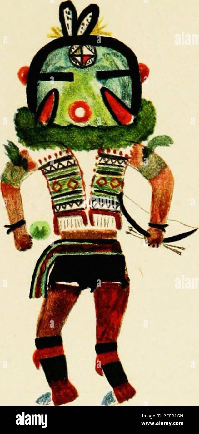 . Hopi Katcinas disegnato da artisti nativi. PIOKOT Foto Stock