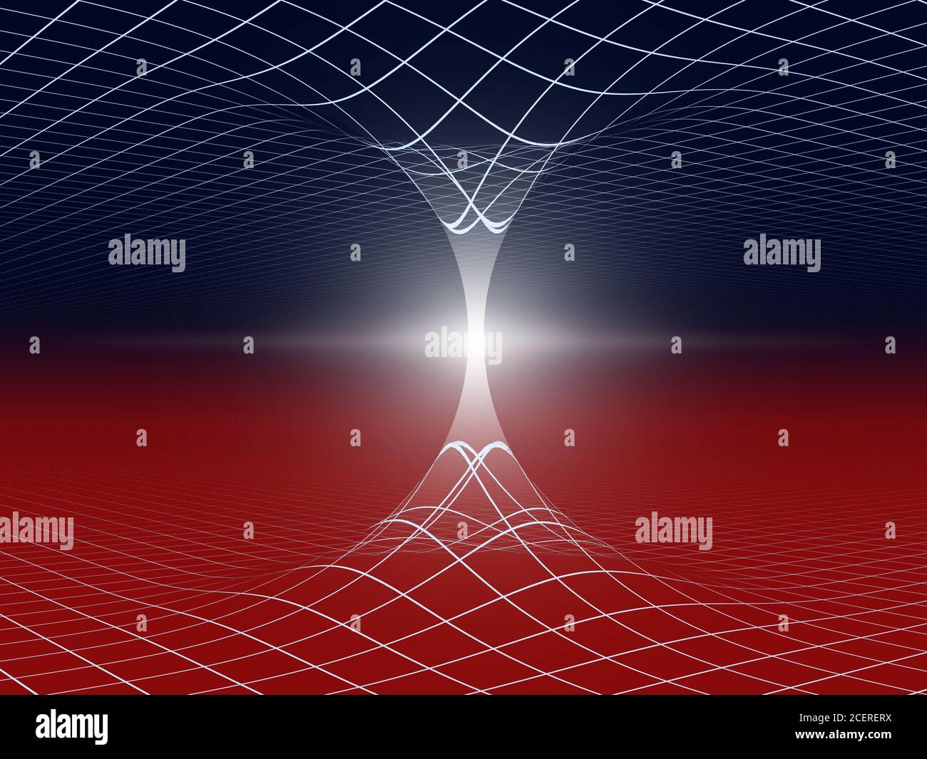 Spazio cosmico wormhole astratto concetto di sfondo illustrazione Foto Stock