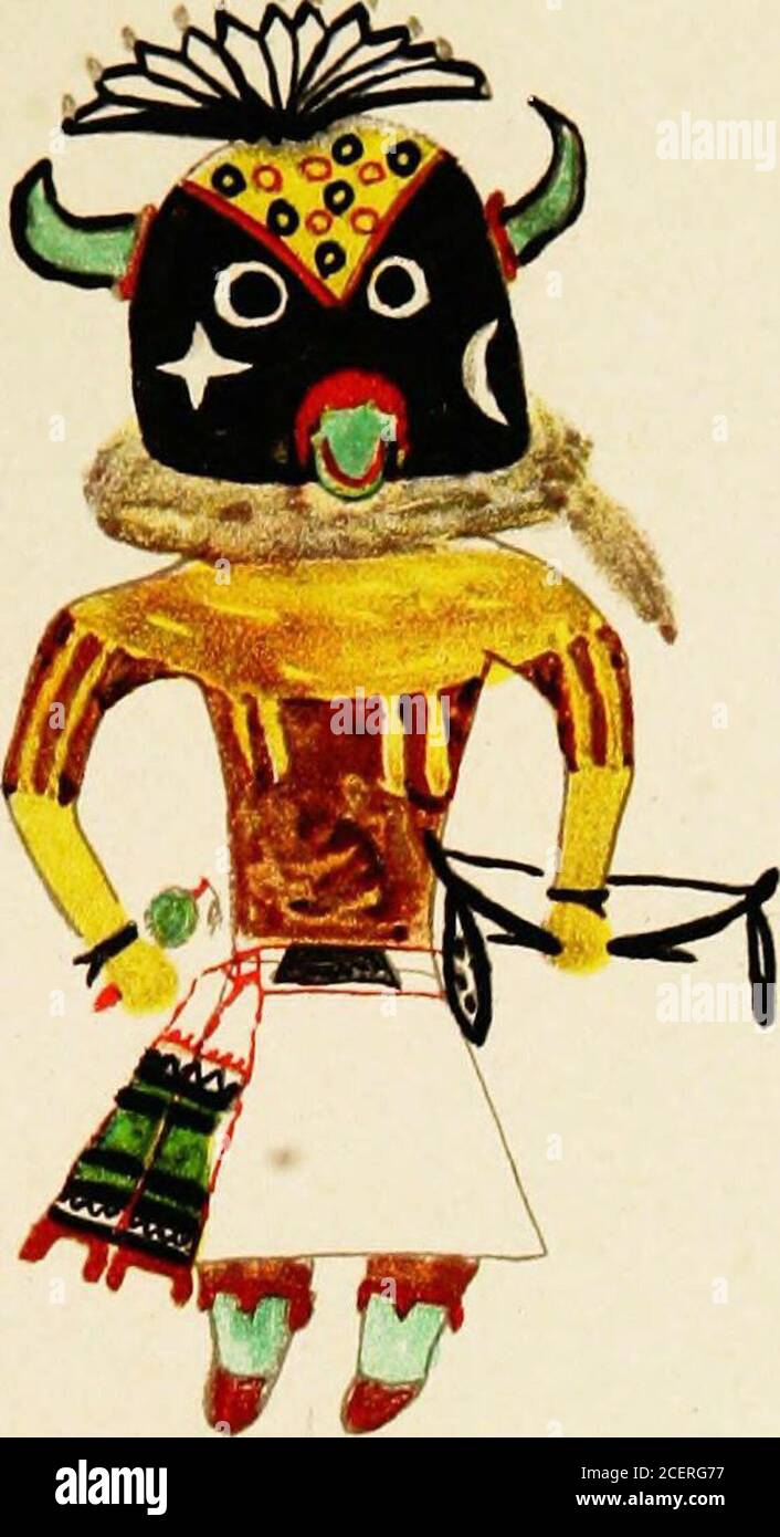 . Hopi Katcinas disegnato da artisti nativi. KAE KATCIMA HEUOTYPE CO., BOSTON. BUREAU OF AMERICAN ETHNOLOGY 21 RELAZIONE ANNUALE PL. XXXVII. Foto Stock